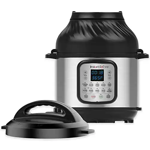 Instant Pot Duo Crisp 11-in-1 Air Fryer and Electric Pressure Cooker Combo with Multicooker Lids that Air Fries, Steams, Slow Cooks, Sautés, Dehydrates, & More, Free App With Over 800 Recipes, 8 ...