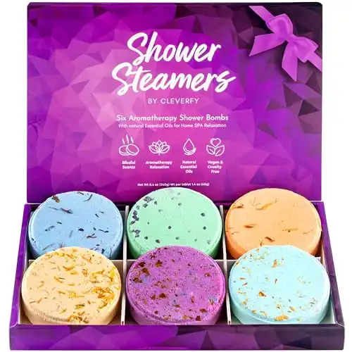 Cleverfy Shower Steamers Aromatherapy - Variety Pack of 6