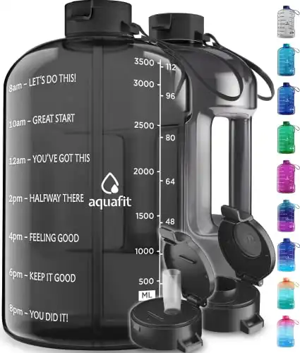 AQUAFIT 1 Gallon Water Bottle With Time Marker