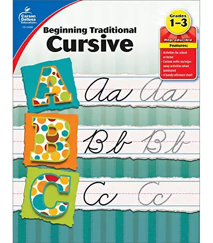 Beginning Traditional Cursive Handwriting Workbook for Kids