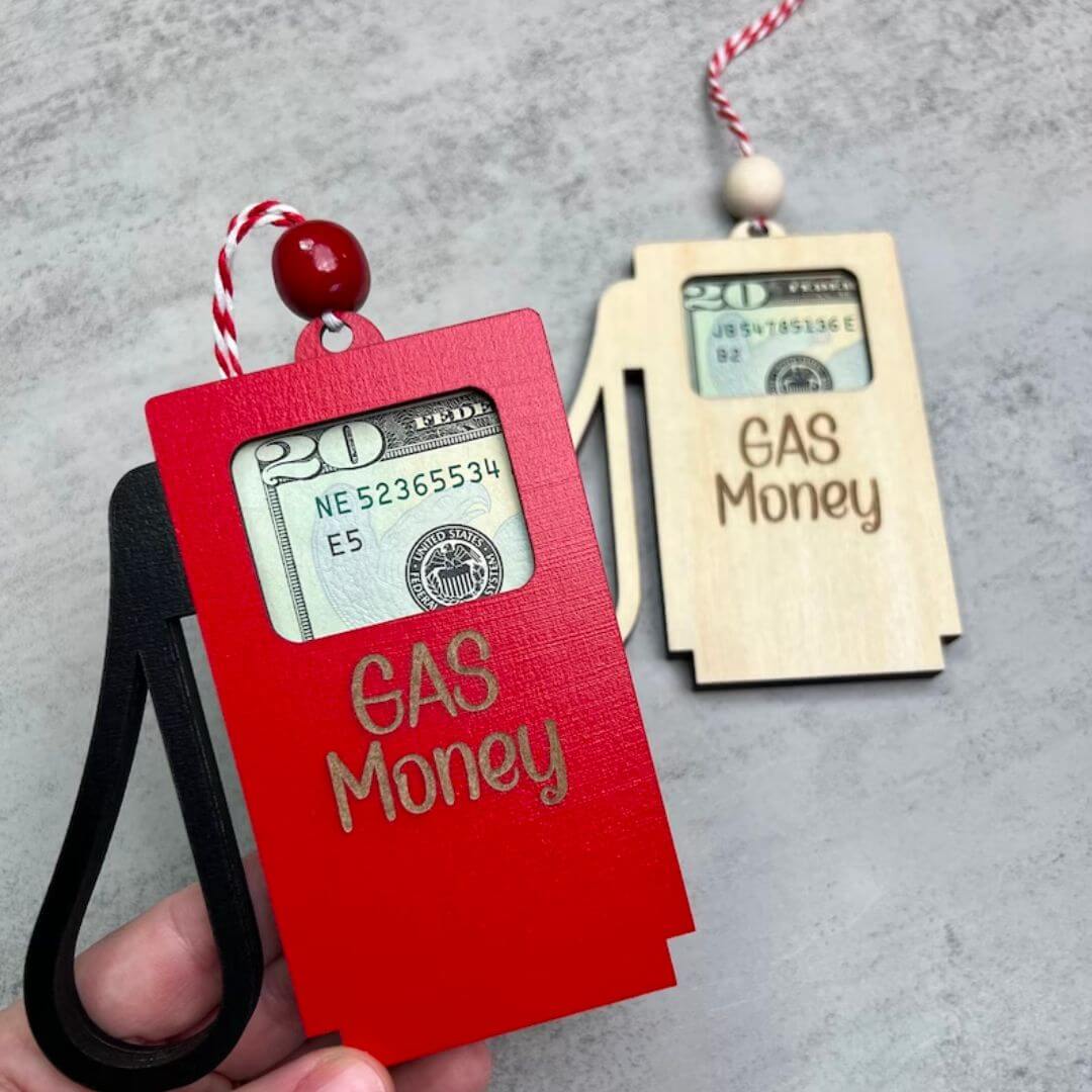Personalized 'Gas Money' Gift Card Holder