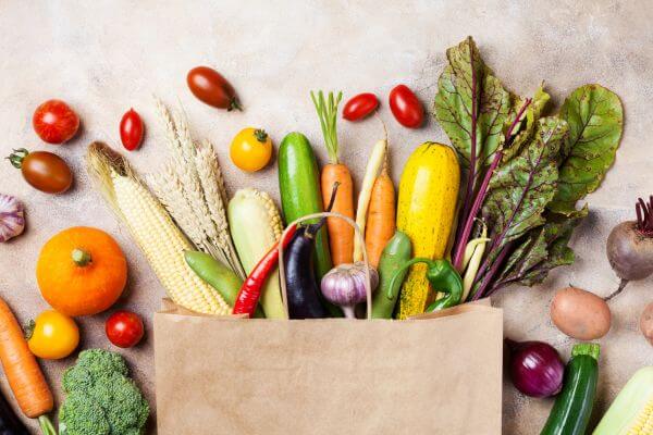 Picture of groceries to deliver as one way to do side hustle job as a teen.