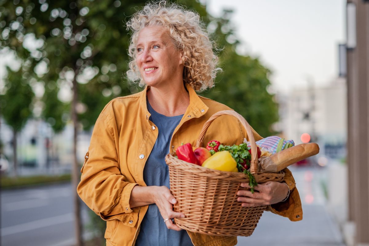 Photo of a woman living in a modest lifestyle.