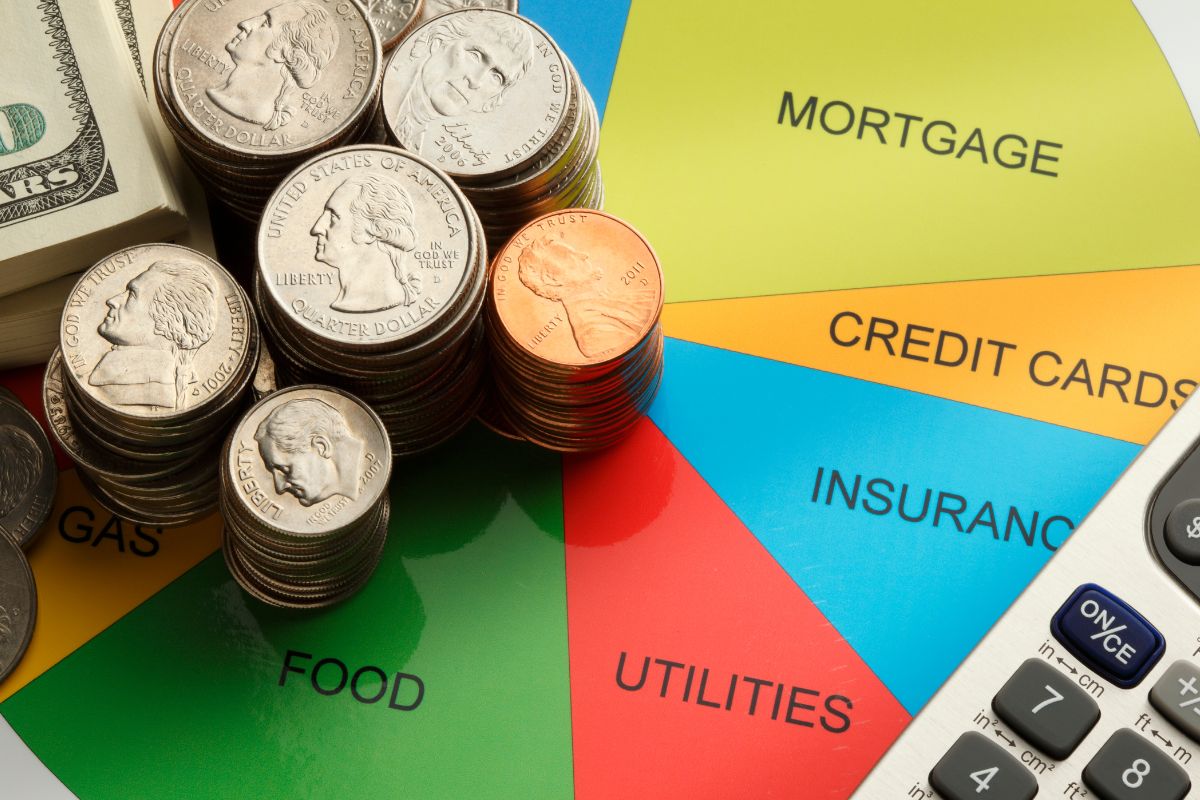 Image of money budget categories.