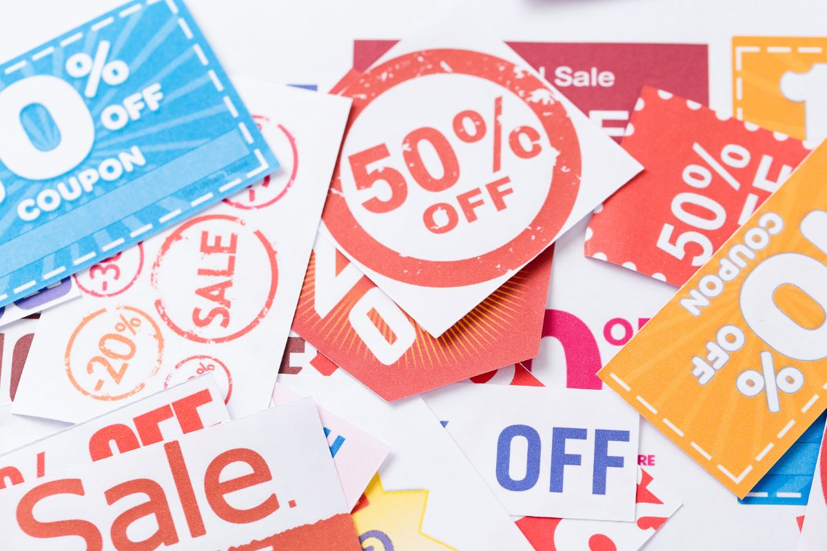 The image shows coupons.