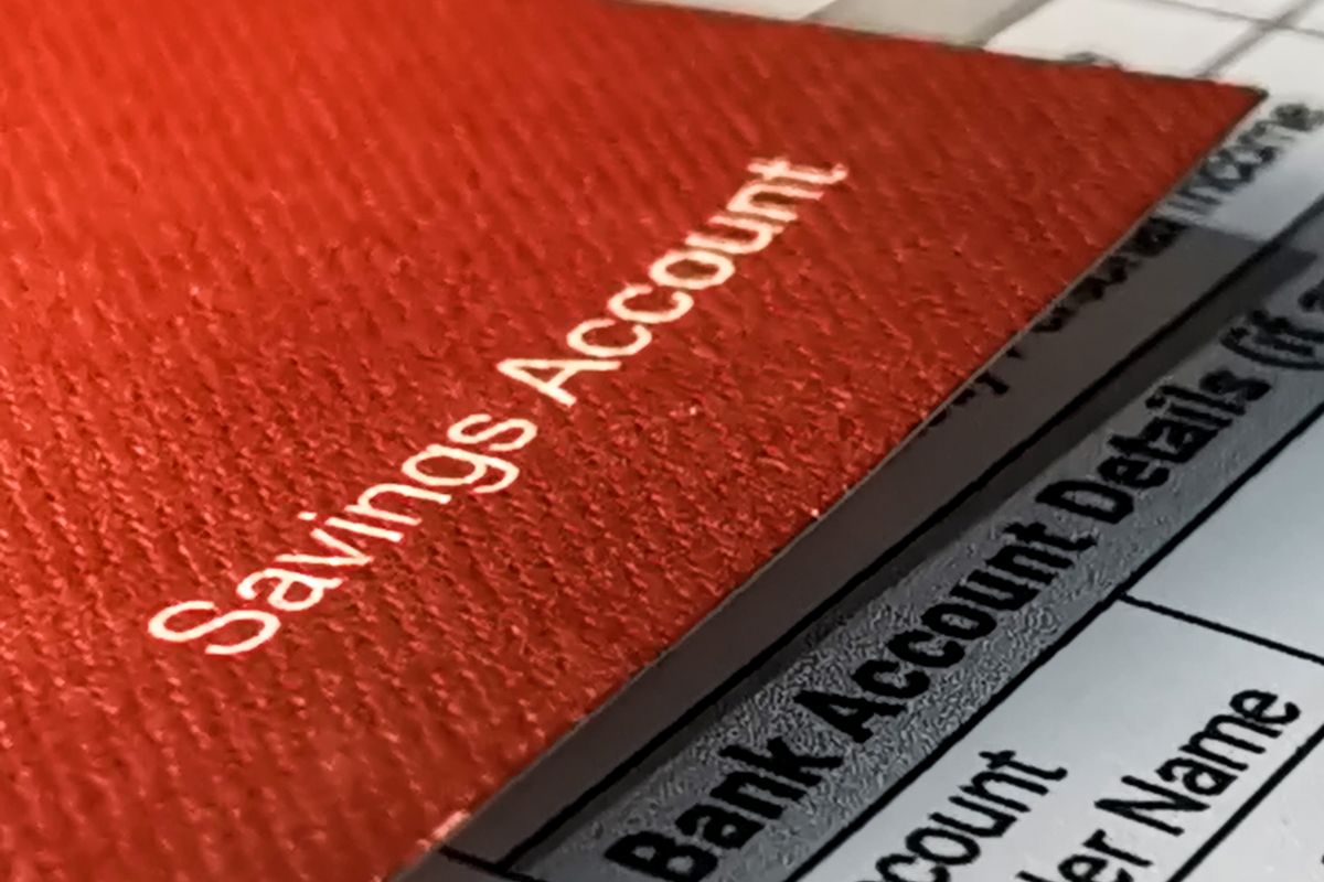Photo of a savings account.