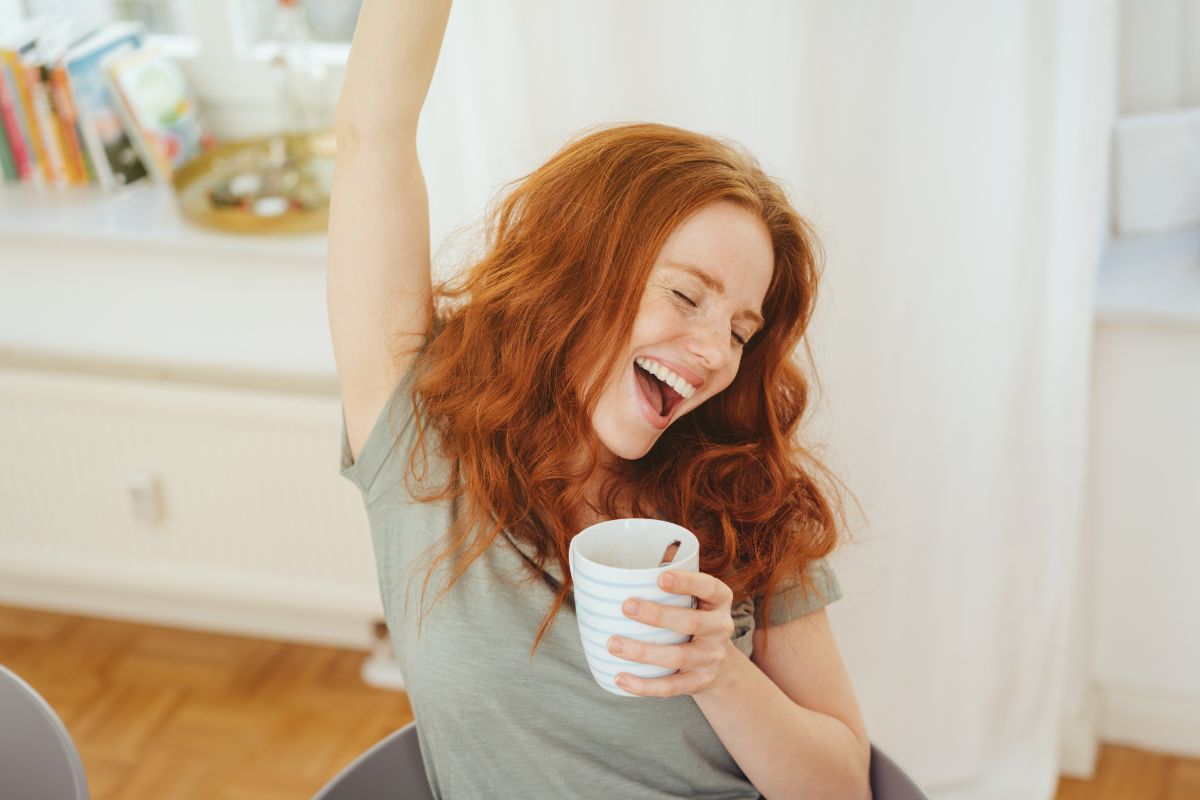 Picture of happy young woman.