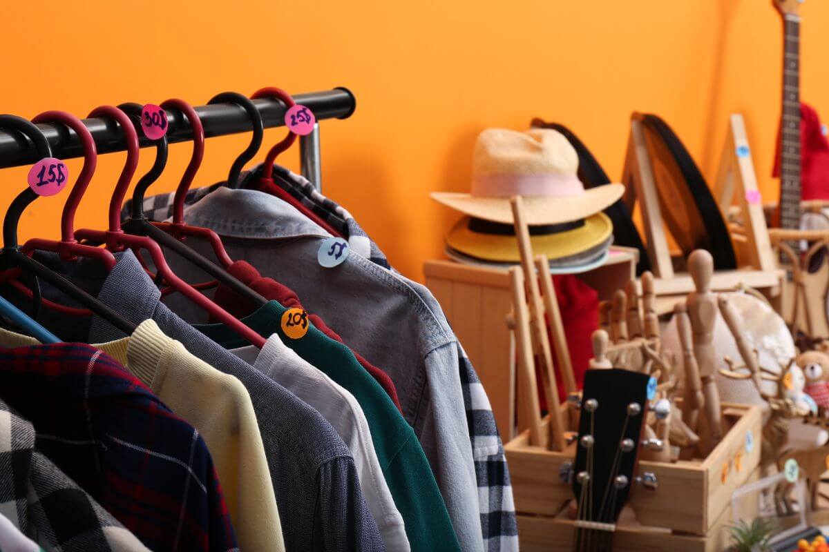The photo of clothes, guitar, and other stuff to start flipping to make extra money.