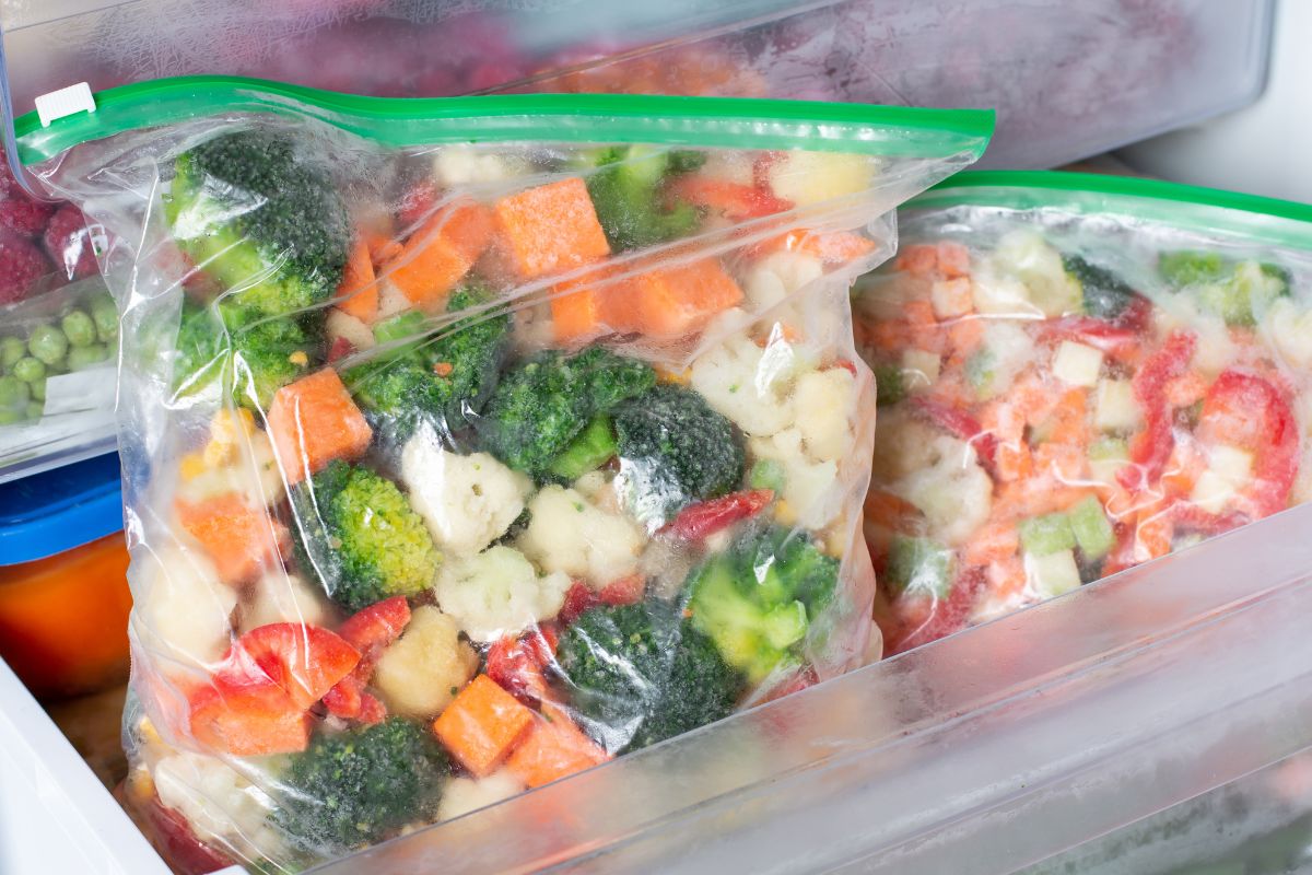 Picture of frozen vegetables.