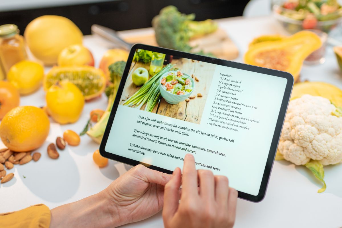 A woman's hand trying new recipes.