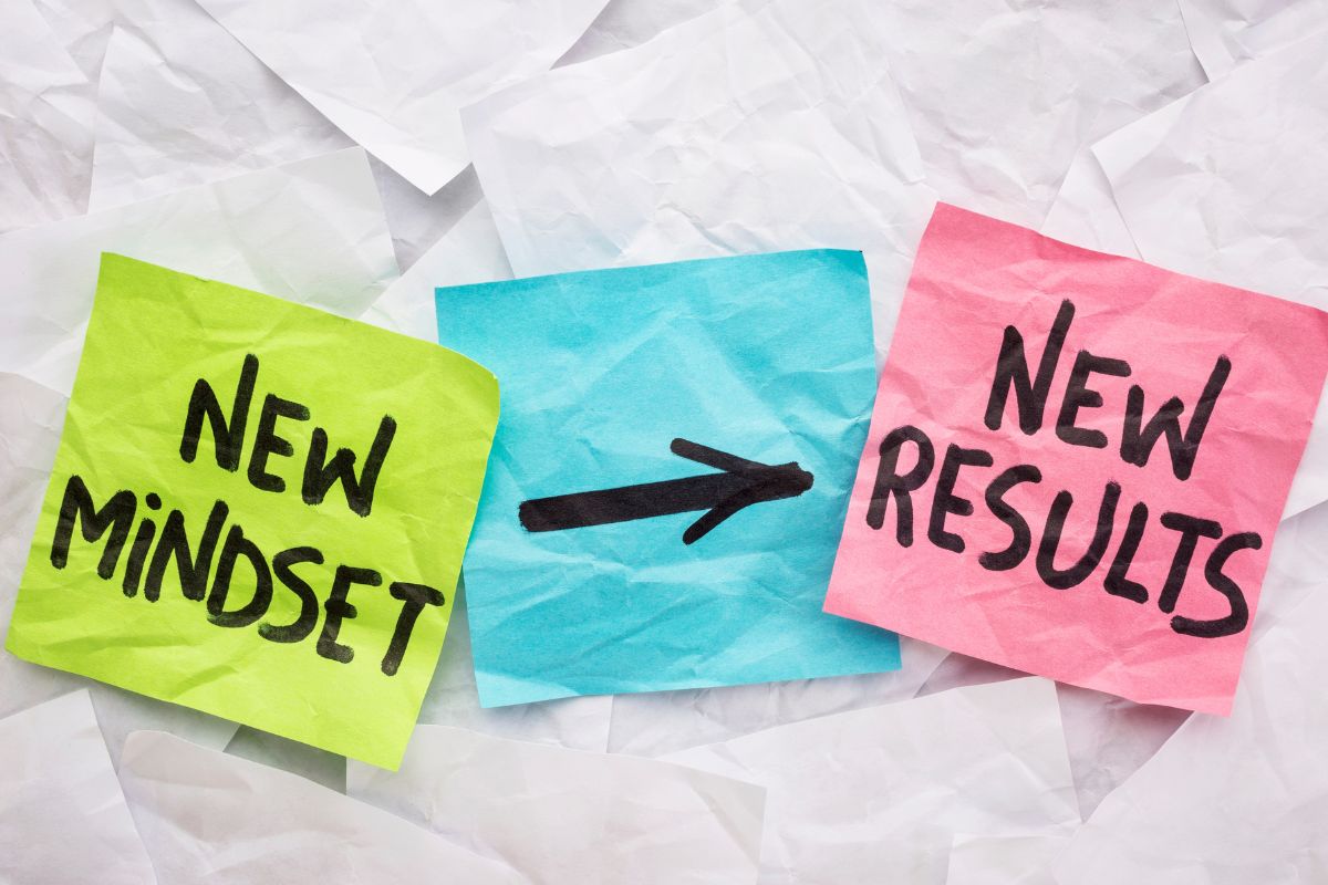 Photo d'un nouvel état d'esprit et des résultats.