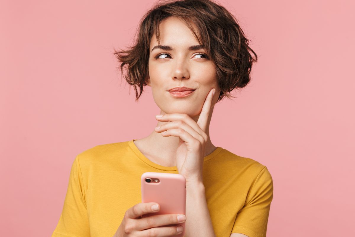 Image of a woman thinking.