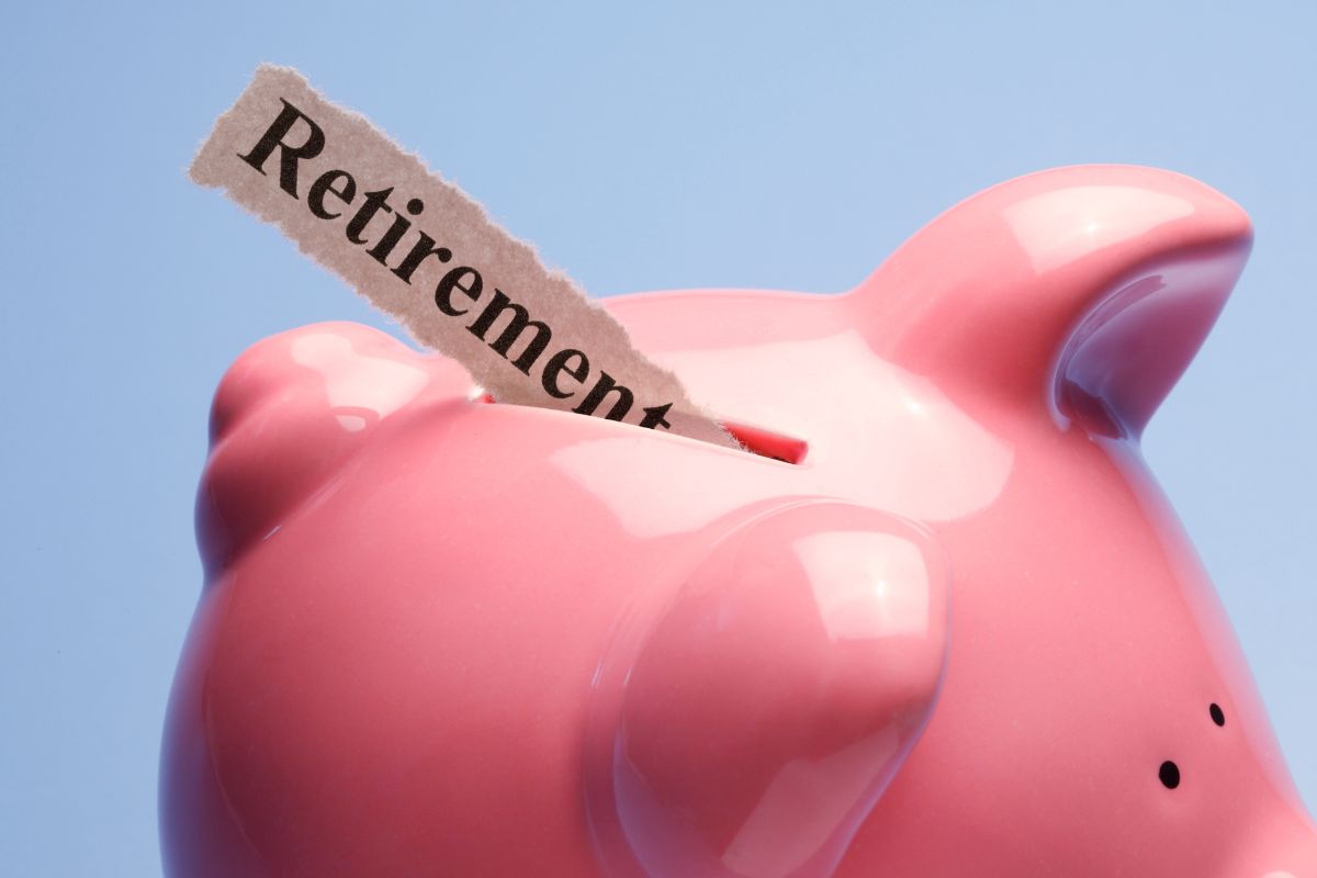 Photo shows a retirement savings.