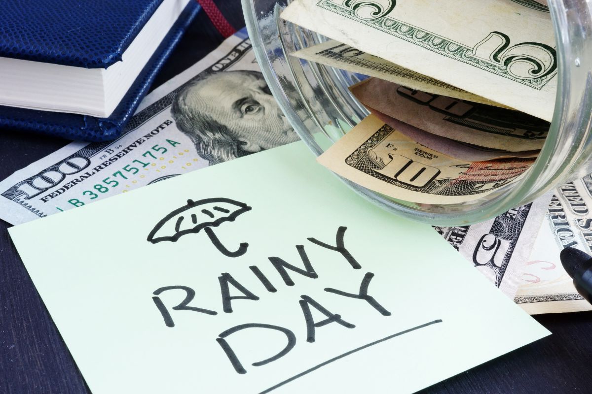 Picture of a rainy day fund.
