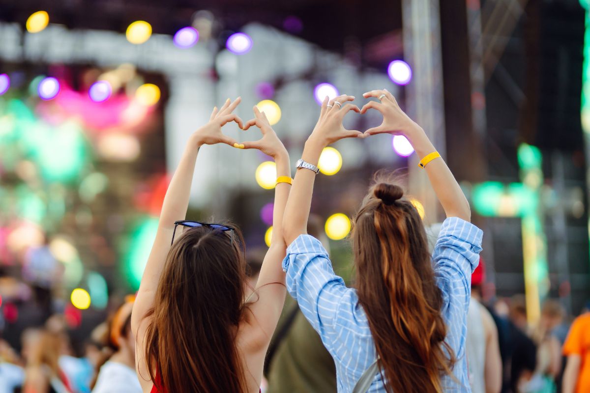 The photo shows women at the free community event.