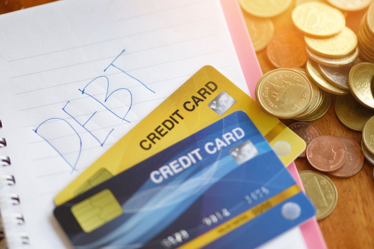 Picture of credit card debt.