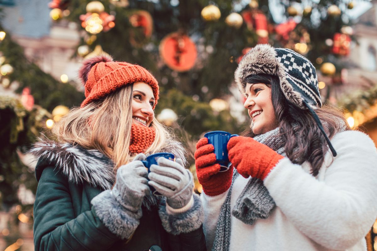 Picture of a woman drinking coffee.