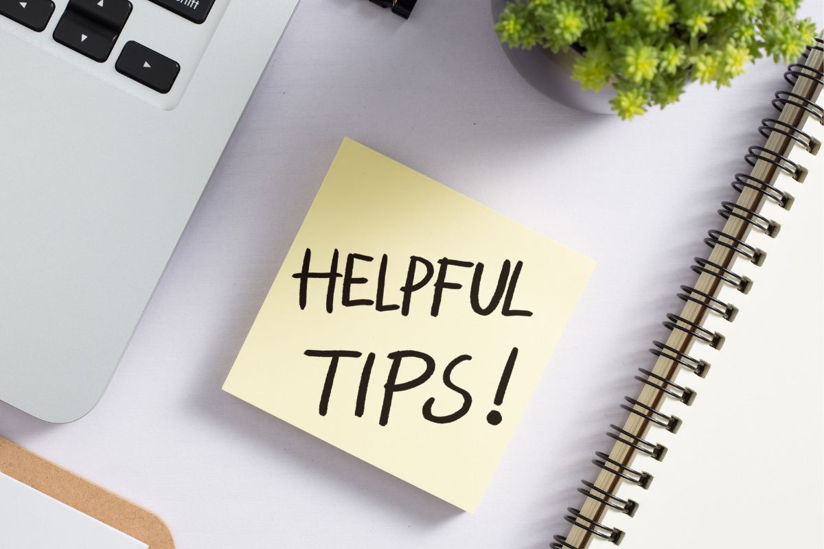 Photo of a paper with useful tips and formulation.