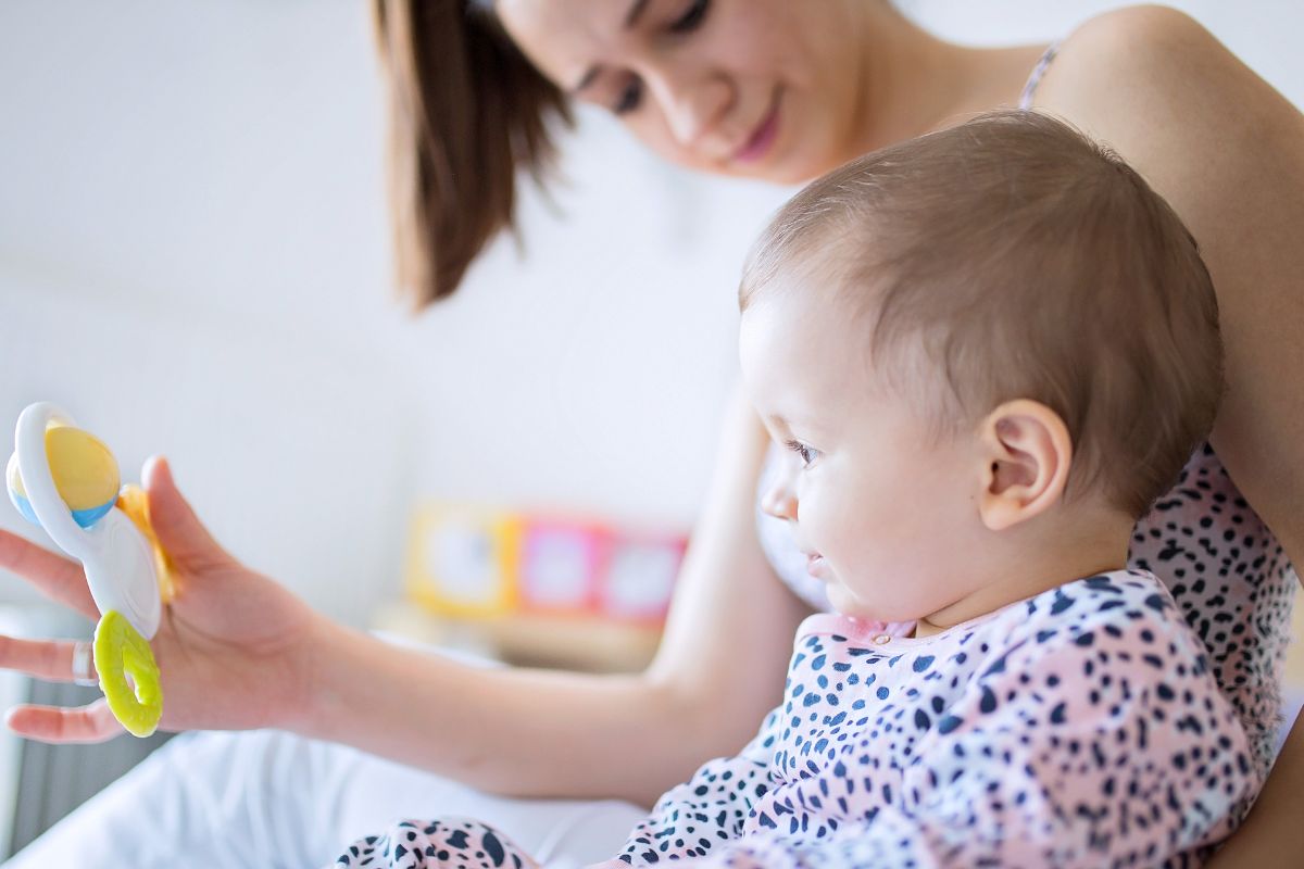 Image of a woman babysitting.