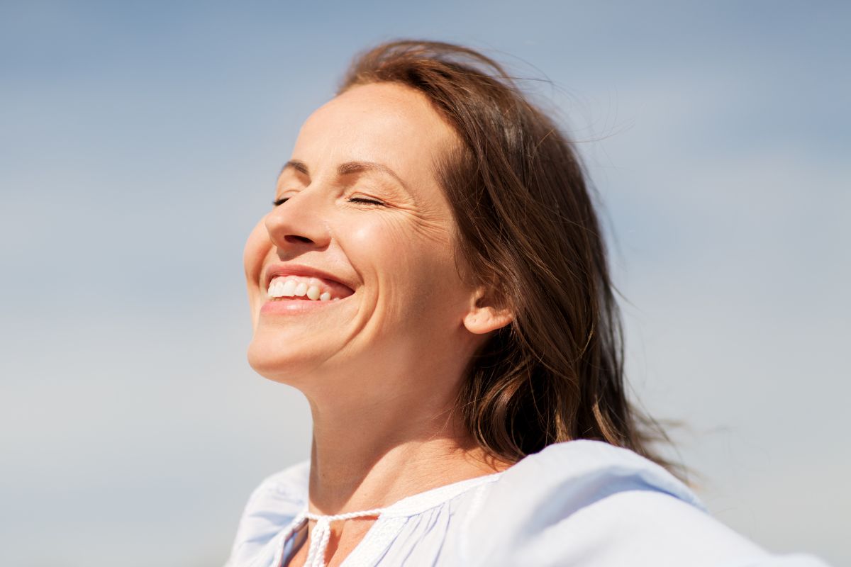 Photo d'une femme sans stress.
