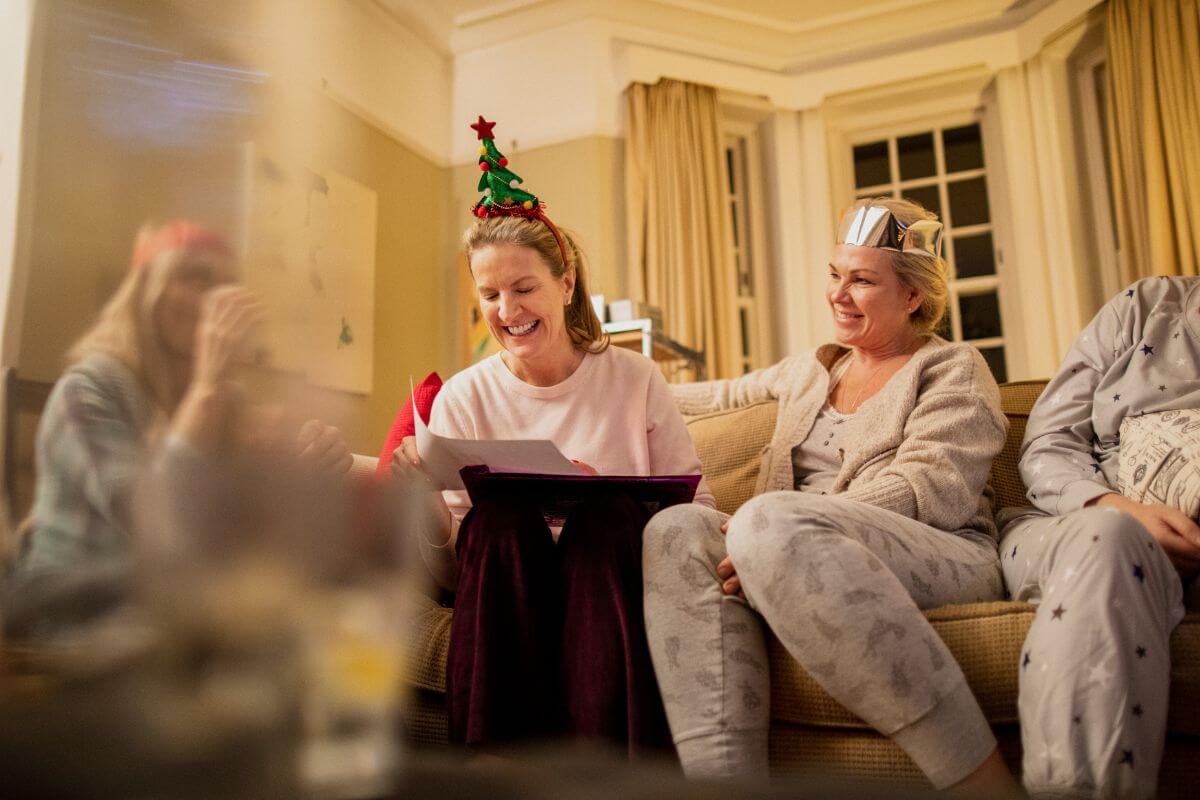 The pictures show a group of people having their bond together which refers to giving experience over gift can provide joy and excitement for everyone.