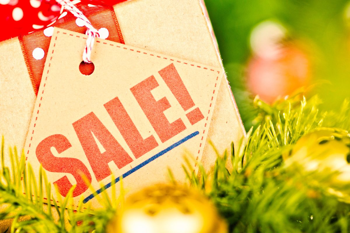 The image shows a post-holiday sale.