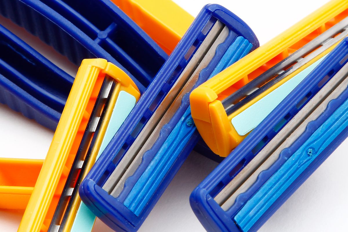 The photo shows razors.
