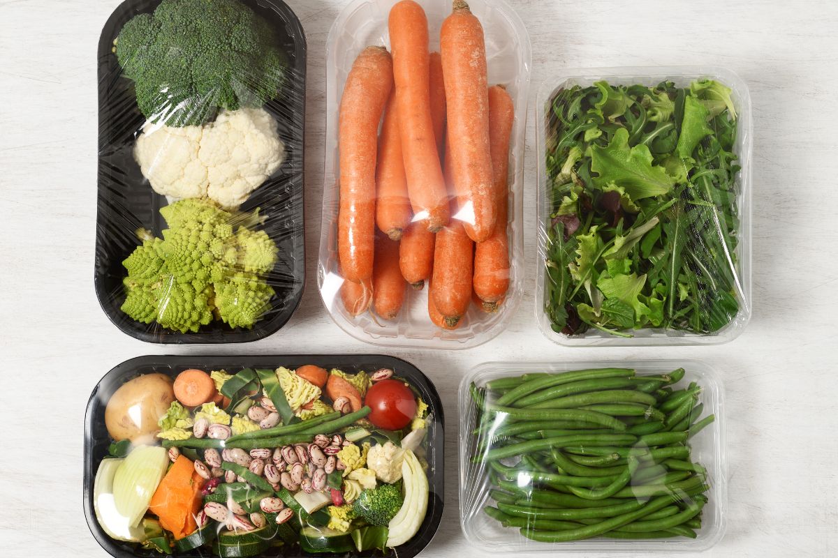 The photo shows packaged products.