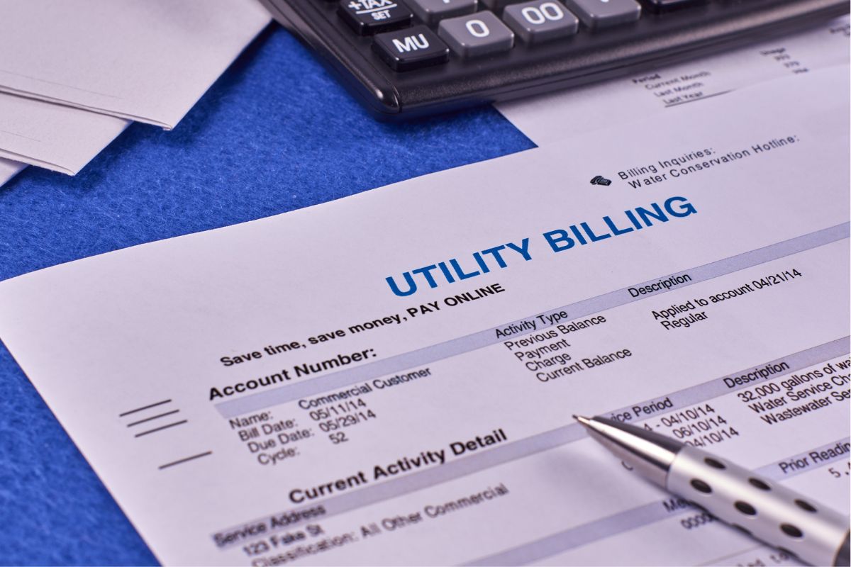 The image shows a utility billing.