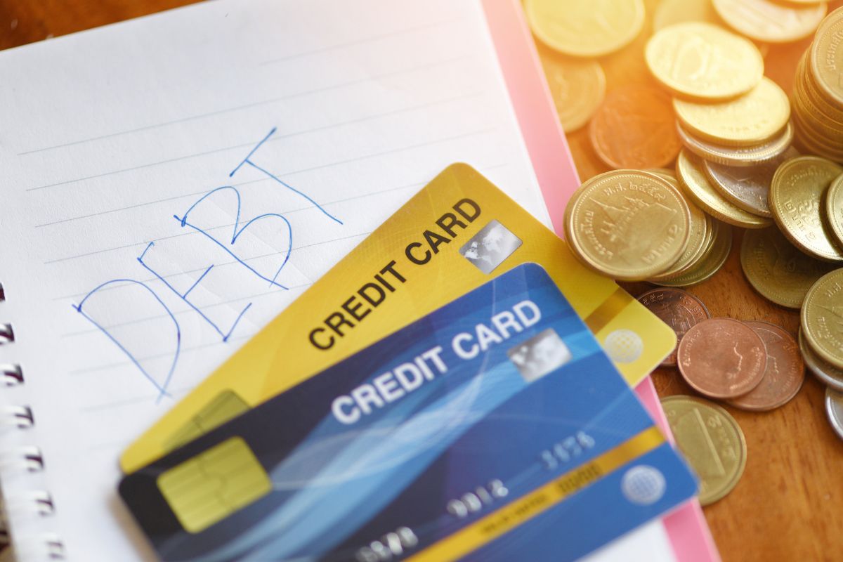 The image shows credit card debt.