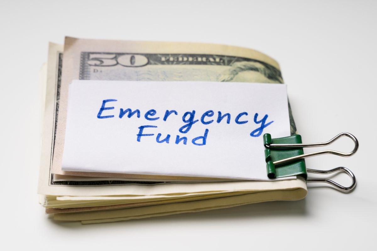The photo shows an emergency fund.