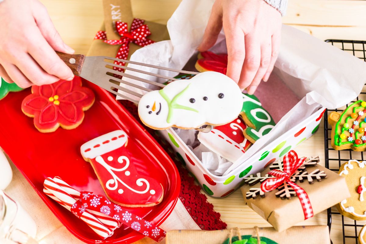 Image of a woman making homemade treats.