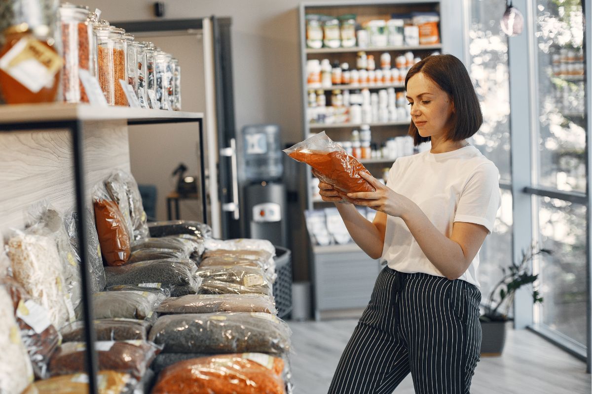 Image of a woman buying products.