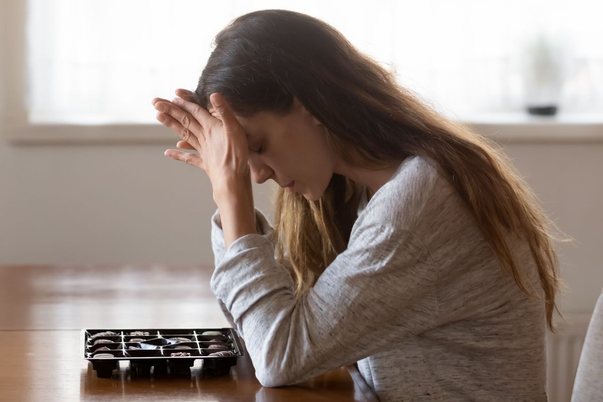 Image d'une femme coupable.