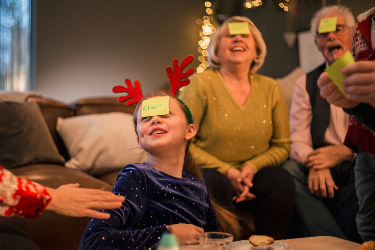 Image of a family playing together.