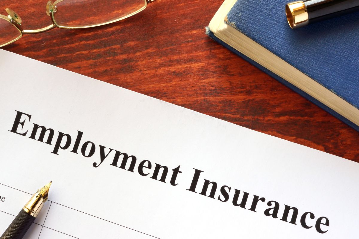 Photo of an employment insurance form.