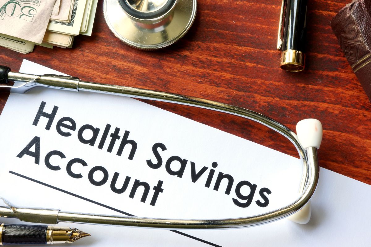 Photo of a health savings account paper.