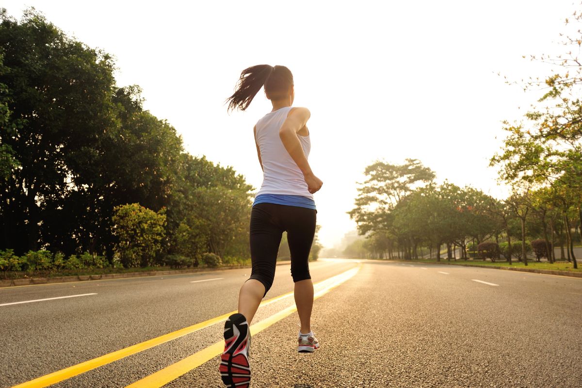 Image of a woman running.