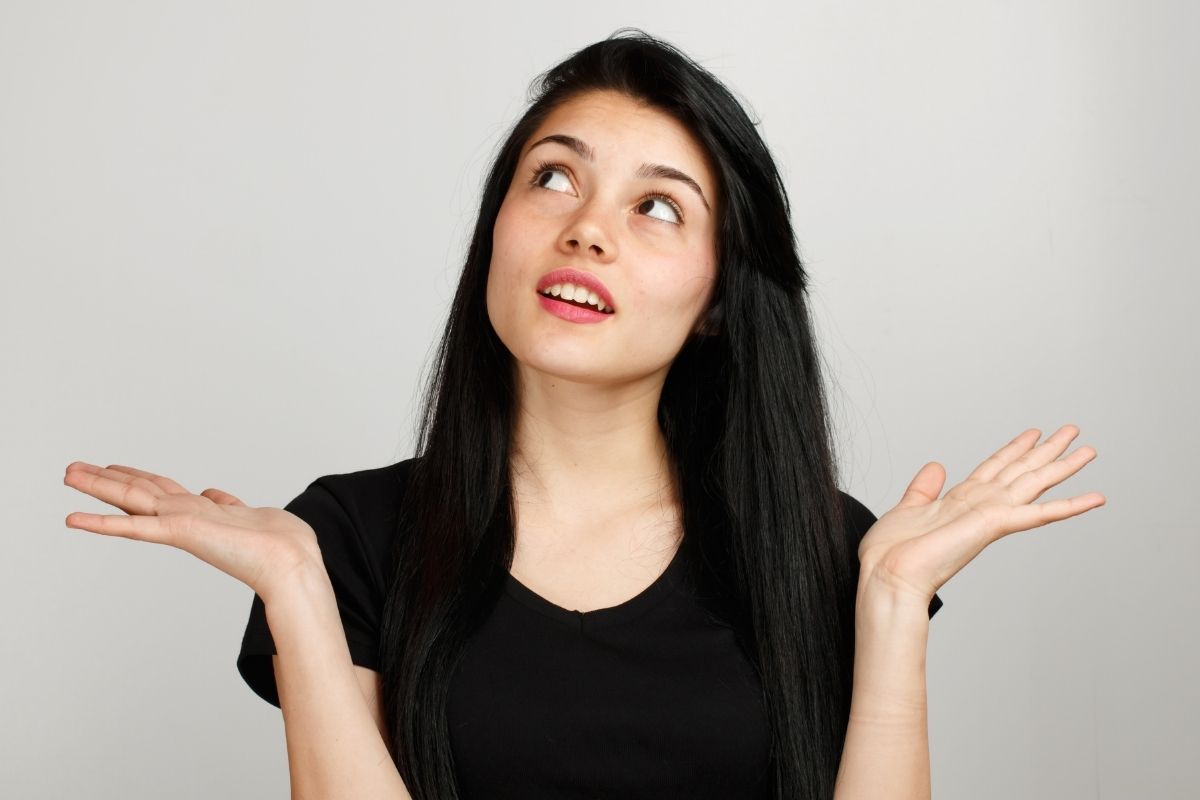 Image of a woman comparing.