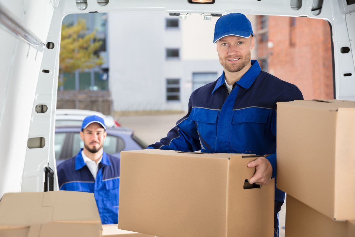 Photo of men working as movers.