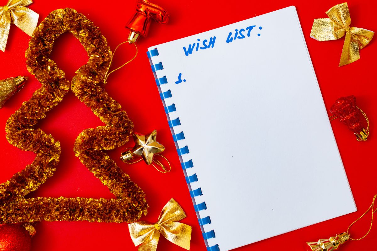 The picture shows a wish list.
