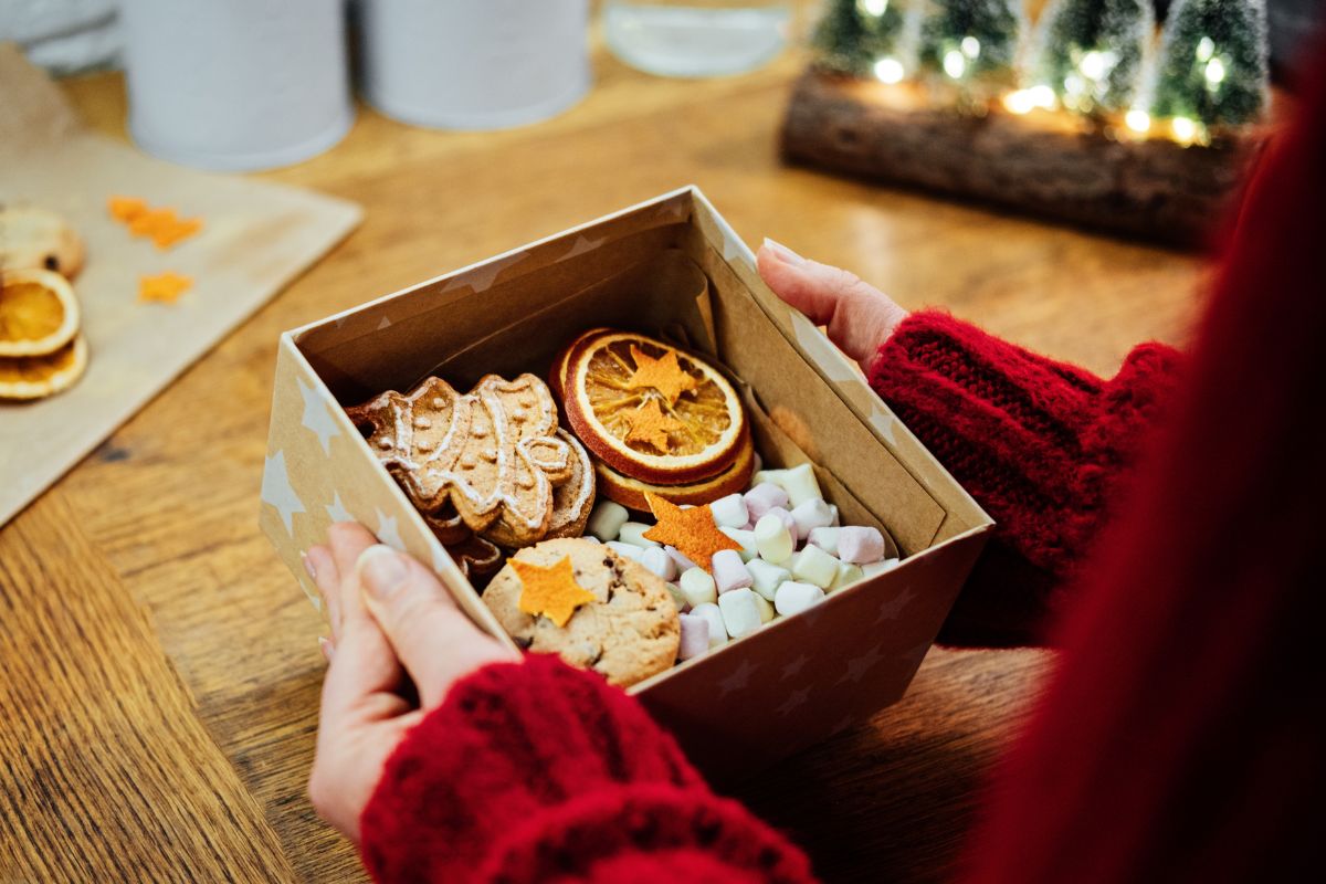 A woman making homemade treats.