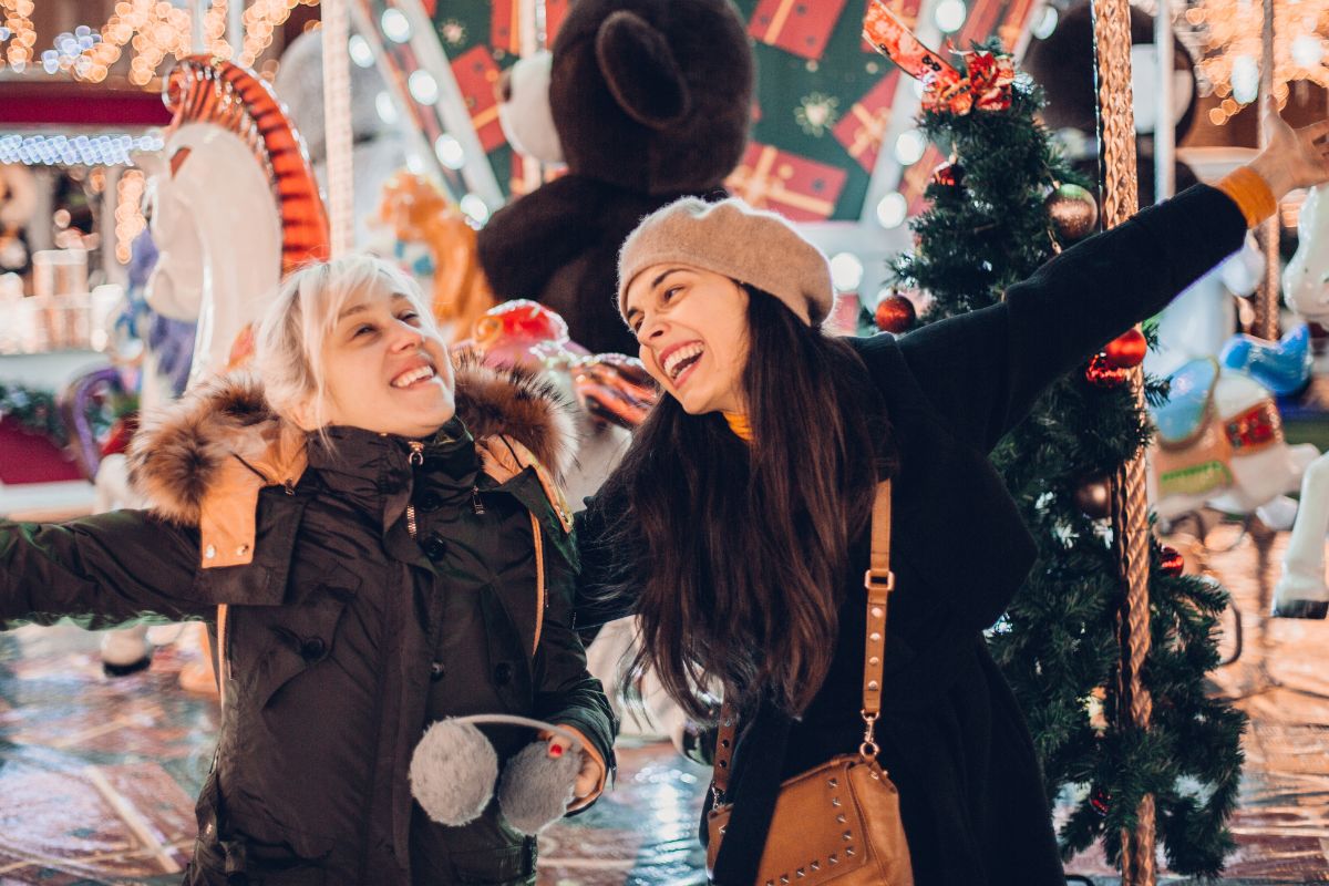 Photo of women enjoying the holiday.