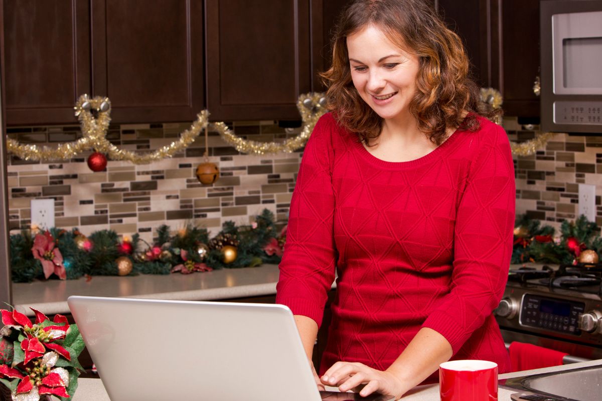 Picture of a woman using a laptop.