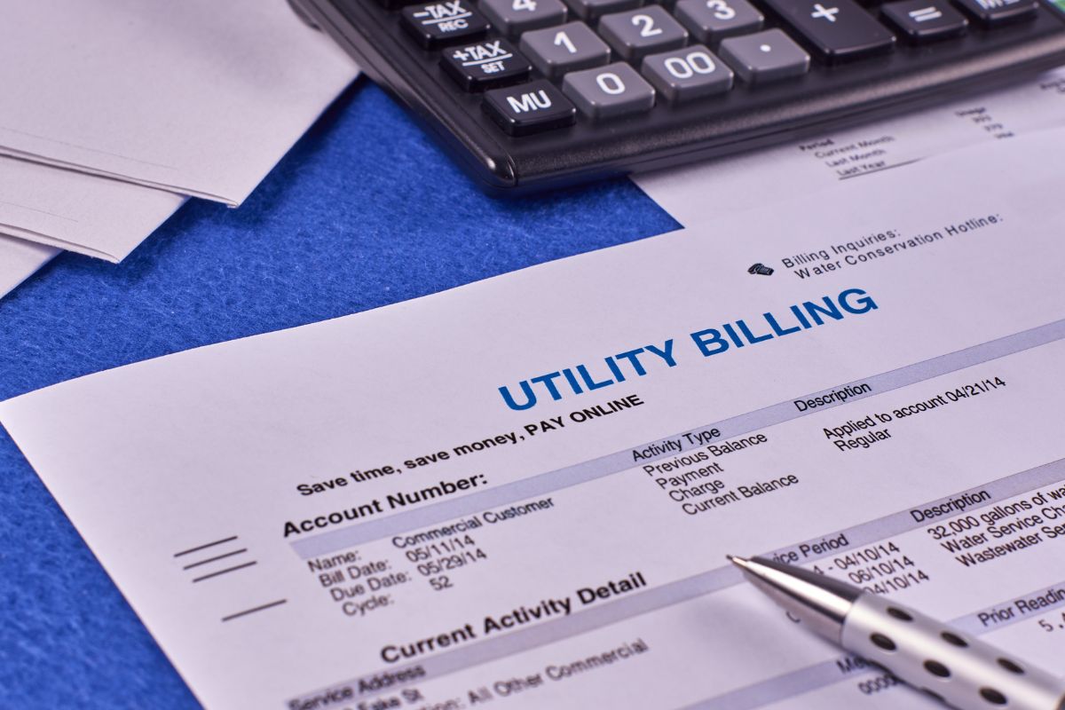 The picture shows a utility bill.