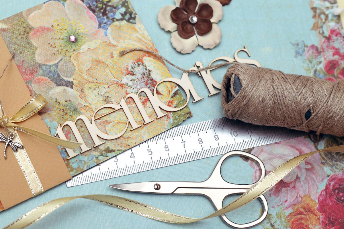 The picture shows a memory scrapbook.
