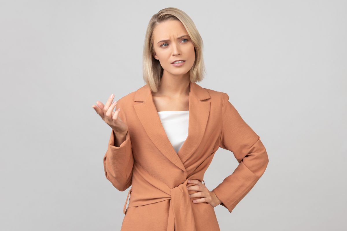 Photo of a woman comparing herself.