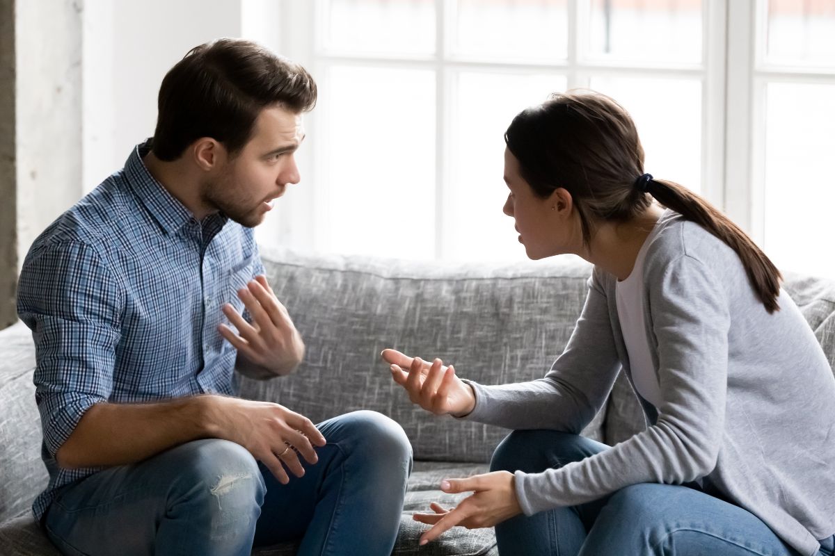 Image of a couple arguing.