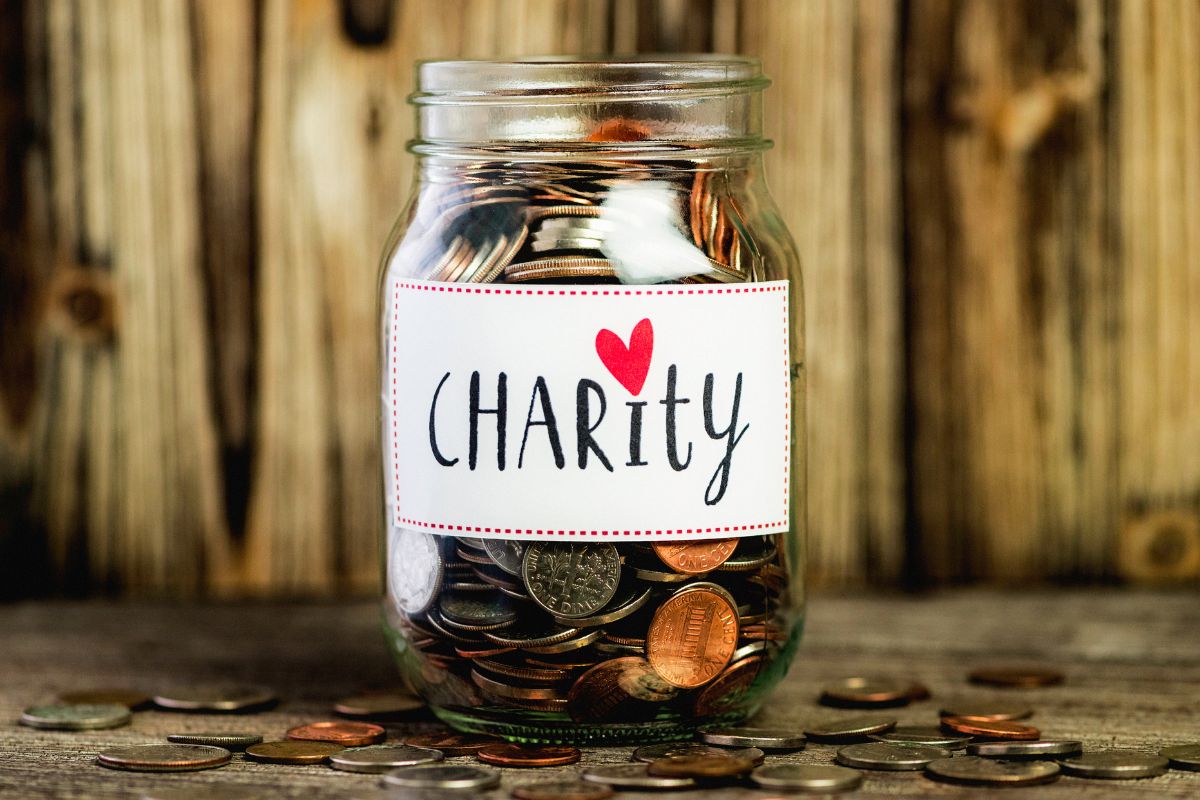 Photo of a charity savings.