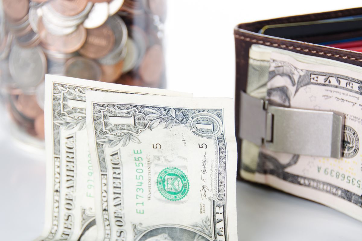 Picture of money and savings.